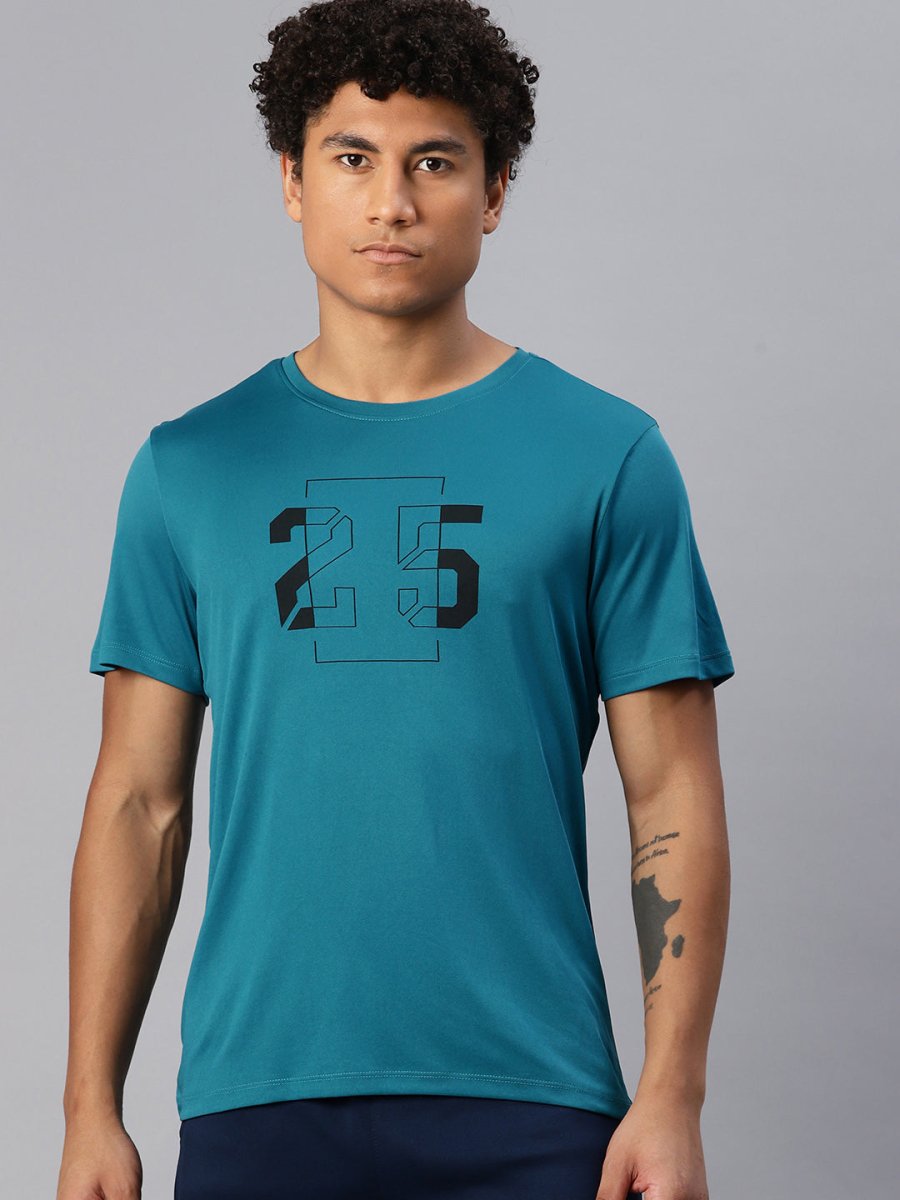 Alcis Men Typography Printed Anti Static Slim Fit T-shirt - Distacart