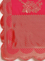 Thumbnail for Anouk Pink Woven Design Pure Silk Banarasi Saree - Distacart