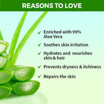 Thumbnail for Nykaa Naturals Aloe Vera Gel - Hydrates & Soothes Skin, Repairs and Nourishes Hair for Healthy Glow - Distacart