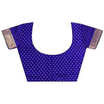 Thumbnail for Joban Fashion Royal Blue Butti Woven Soft Lichi Silk Paithani Saree - Distacart