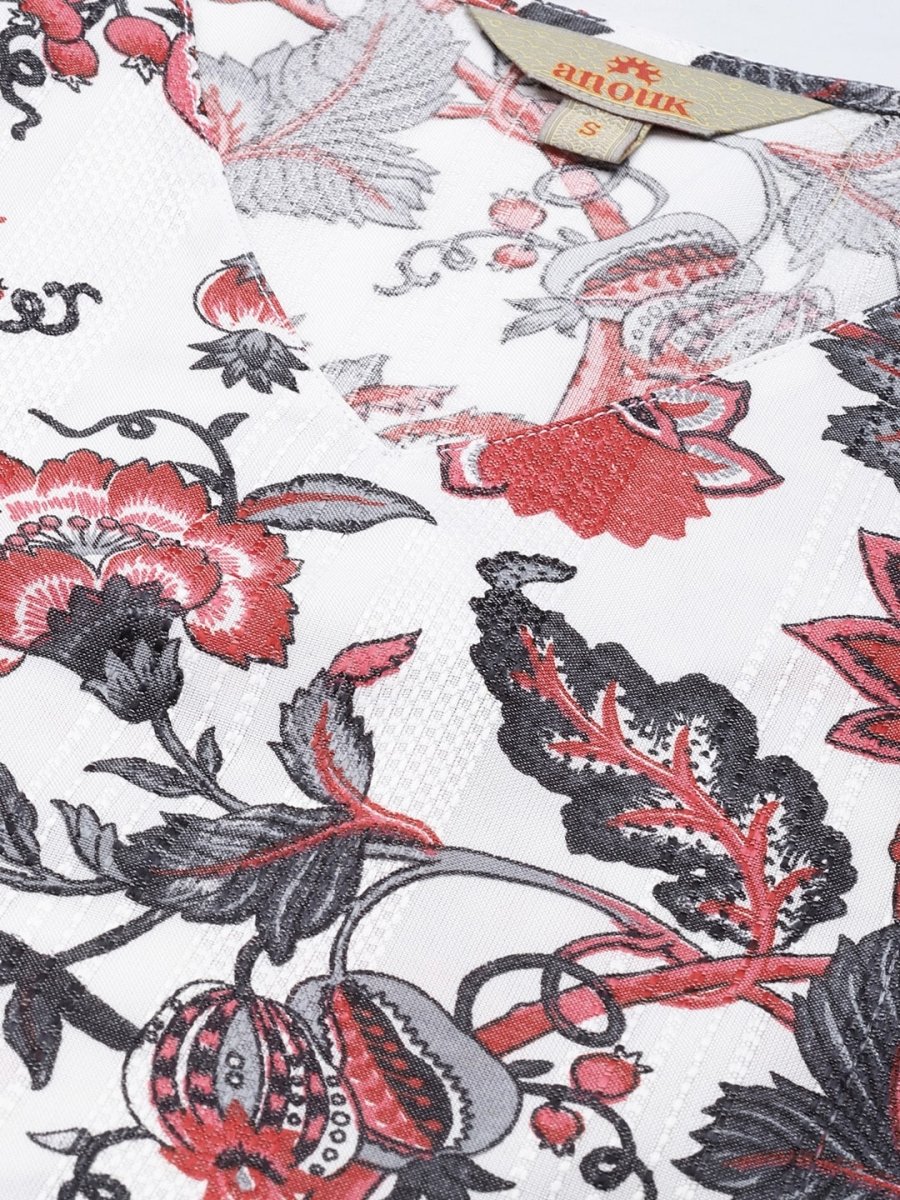 Anouk Women Floral Printed Regular Kurta With Trousers & Dupatta - Distacart