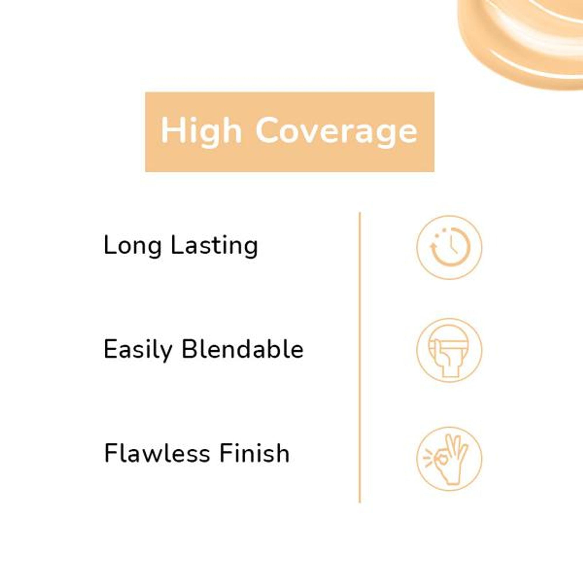 Matt Look High Coverage Waterproof Oil Free Matte SPF 25 Foundation - Ivory - Distacart