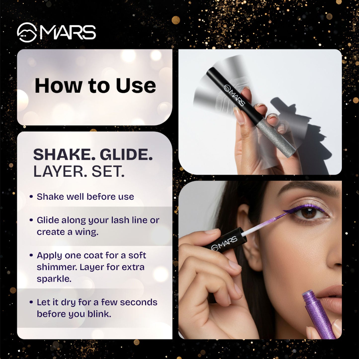 MARS Cosmetics Twinkle Wink Glitter Eyeliner - Rose Radiance - Distacart
