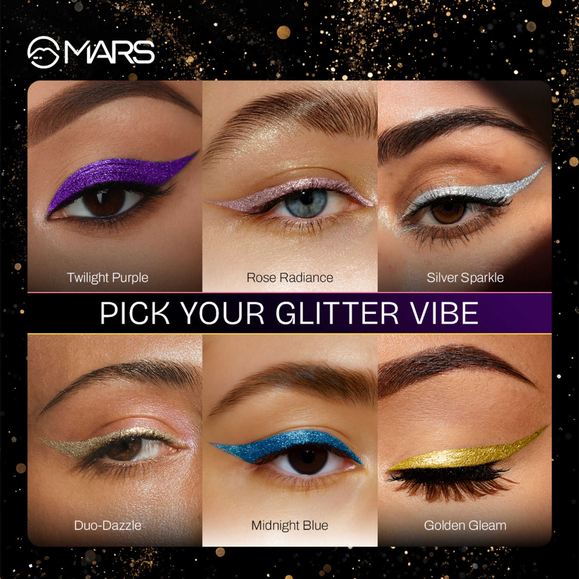 MARS Cosmetics Twinkle Wink Glitter Eyeliner - Twilight Purple - Distacart