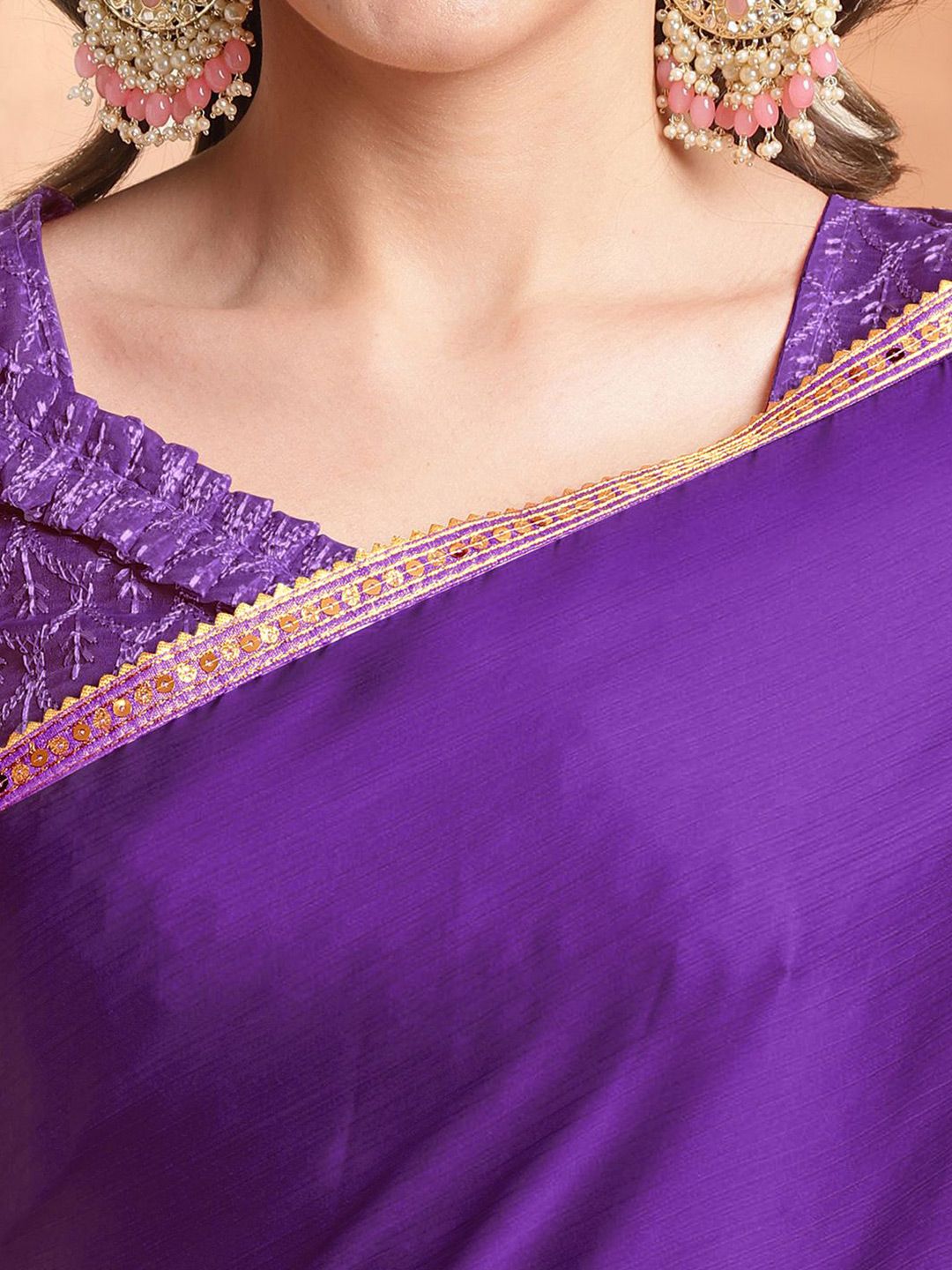 Mitera Embroidered Ready to Wear Saree - Distacart