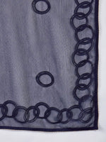Thumbnail for Anouk Blue Geometric Embroidered Sequinned Pure Chiffon Saree - Distacart