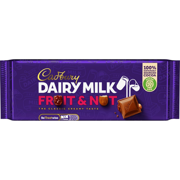 Cadbury Dairy Milk Fruit & Nut Milk Chocolate Candy Bars