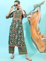 Thumbnail for Vishudh Women Geometric Pure Cotton Kurta Set