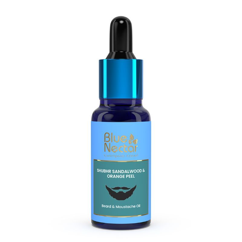 Blue Nectar Shubhr Beard & Moustache Oil with Sandalwood & Orange Peel - Distacart