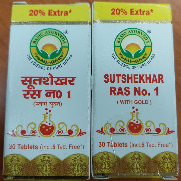 Basic Ayurveda Sutshekhar Ras No.1 (With Gold) Tablets - Distacart