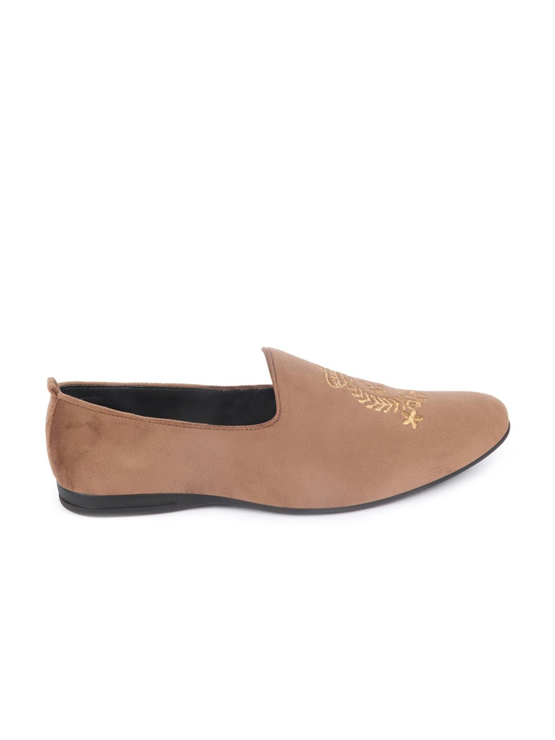 FAUSTO Men Embroidered Lightweight Velvet Mojaris