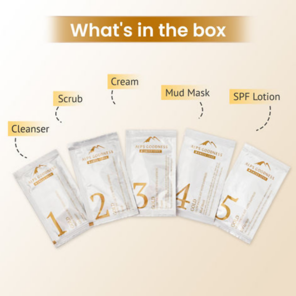 Alps Goodness Gold Glow Facial Kit - Saffron
