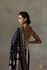 Thumbnail for Preksha Creation Indian Style Banarasi Soft Silk Women Saree - Blue - Distacart
