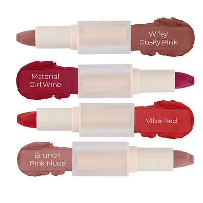 Makeup Revolution Lip Allure Soft Satin Lipstick - Material Girl Wine - Distacart