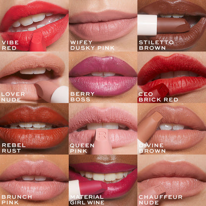 Makeup Revolution Lip Allure Soft Satin Lipstick - Material Girl Wine - Distacart