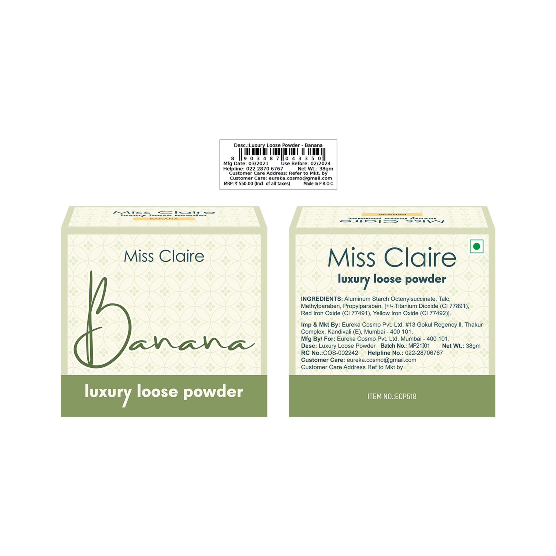 Miss Claire Luxury Loose Powder - Banana - Distacart