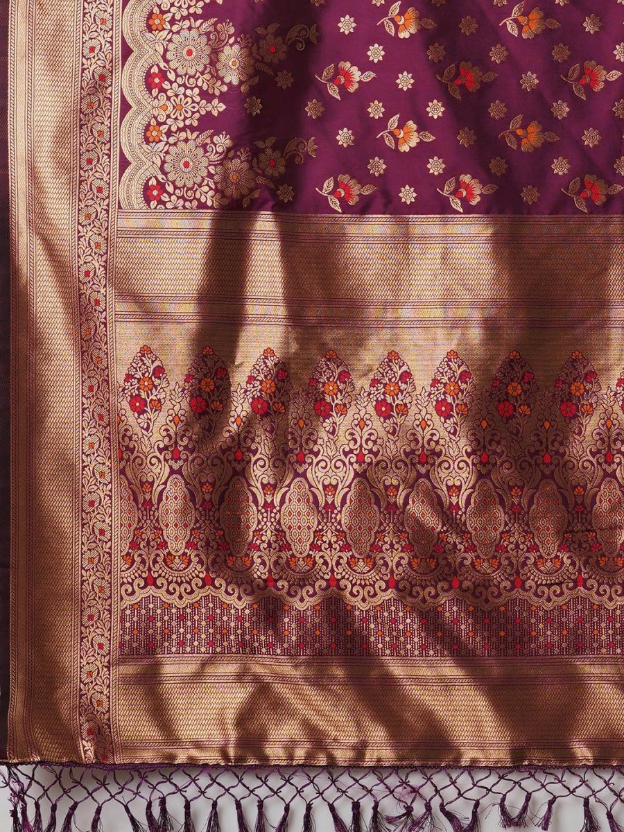 Anouk Woven Design Zari Banarasi Saree - Distacart