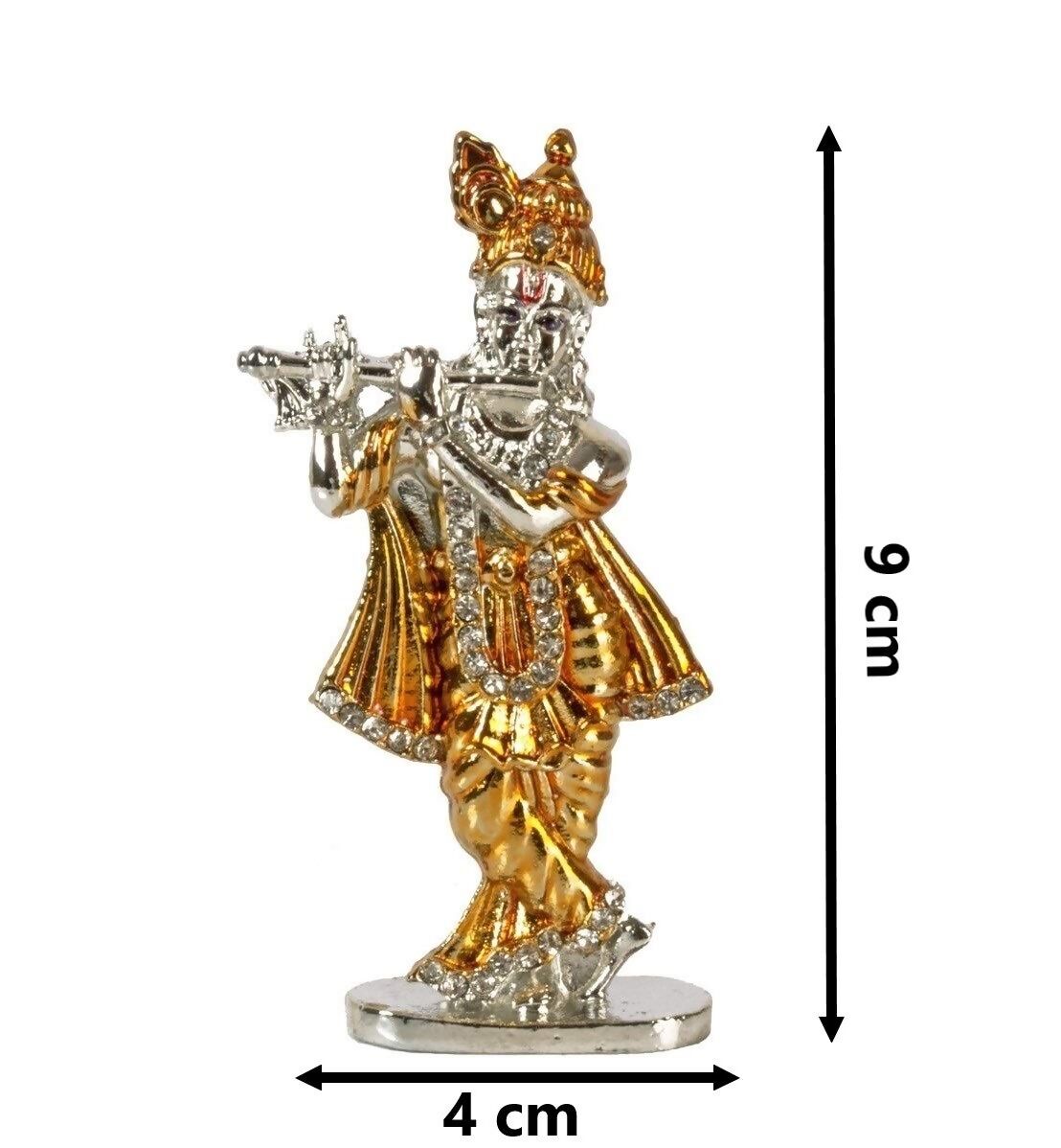 Relicon Lord Krishna Idol Silver Gold Metal Statue - Distacart