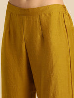 Thumbnail for All About You Women Mustard Yellow & Off-White Ethnic Motifs Embroidered Kurta Set - Distacart