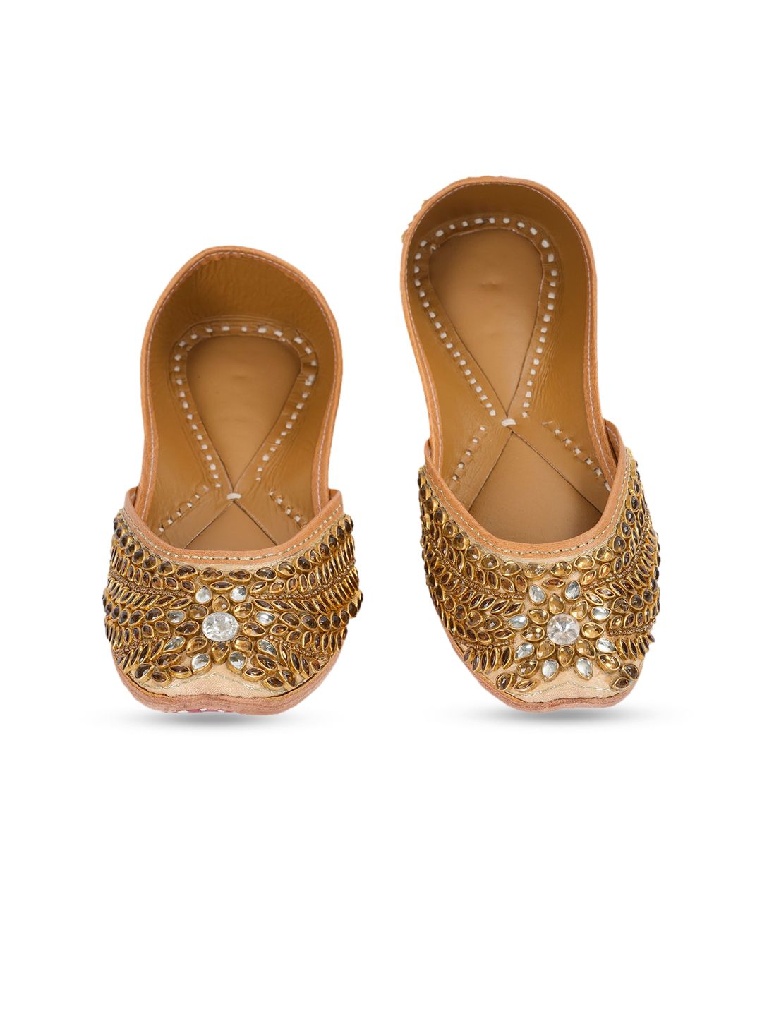 House of Pataudi Embellished Square Toe Velvet Majoris