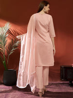 Thumbnail for Anouk Women Floral Embroidered Regular Thread Work Kurta with Trousers & With Dupatta