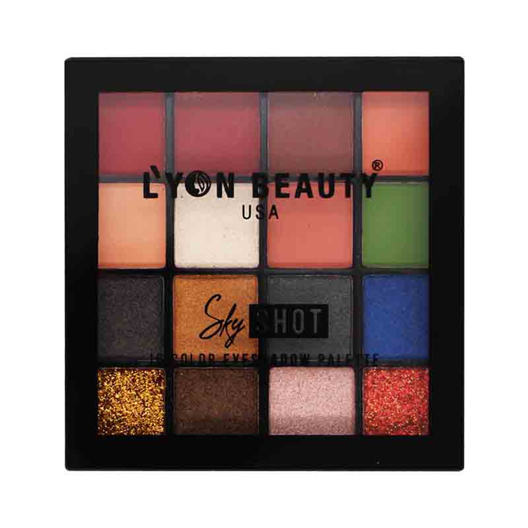 Lyon Beauty Sky Shot 16 Color Eyeshadow Palette - Multi-Color 01 - Distacart