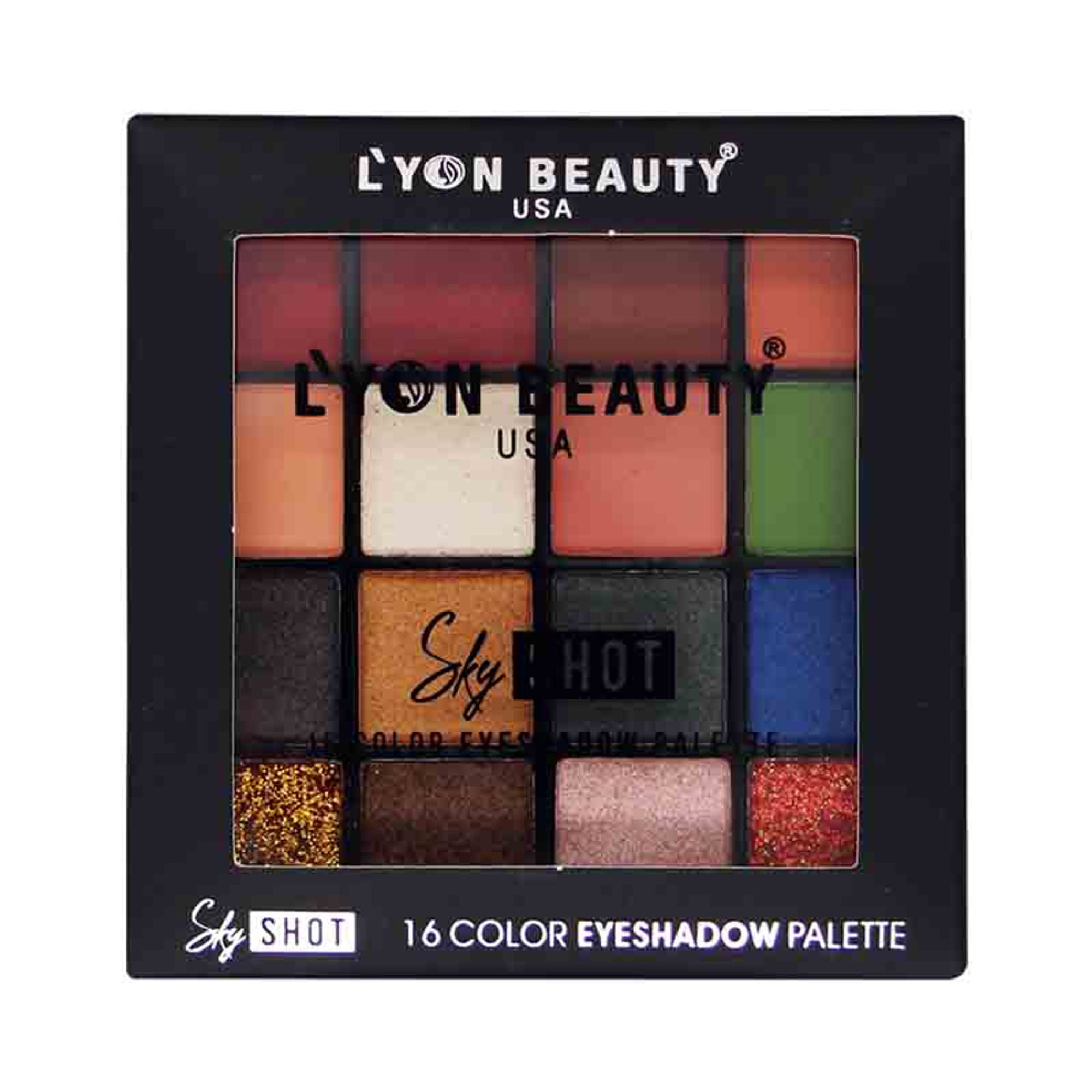 Lyon Beauty Sky Shot 16 Color Eyeshadow Palette - Multi-Color 01 - Distacart