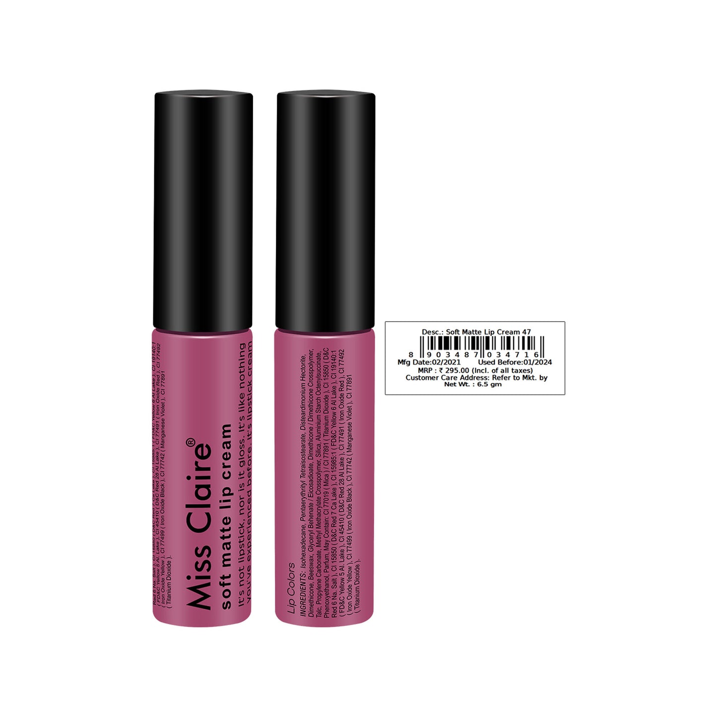 Miss Claire Soft Matte Lip Cream - 47 - Distacart