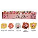Thumbnail for edible luster dust pack of 5 gold white bronze yellow copper 25 gm