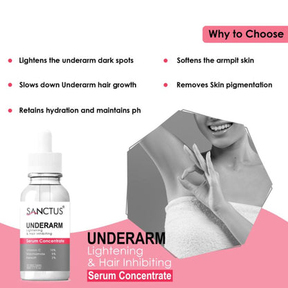 SANCTUS Underarm Lightening & Hair Inhibiting Serum Concentrate - Distacart