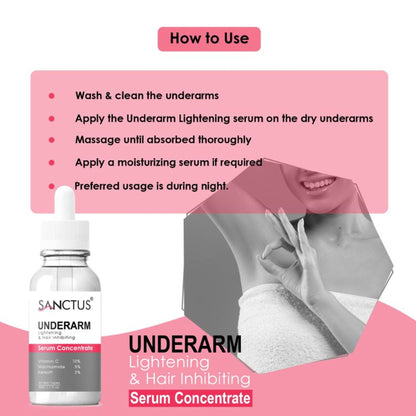 SANCTUS Underarm Lightening & Hair Inhibiting Serum Concentrate - Distacart