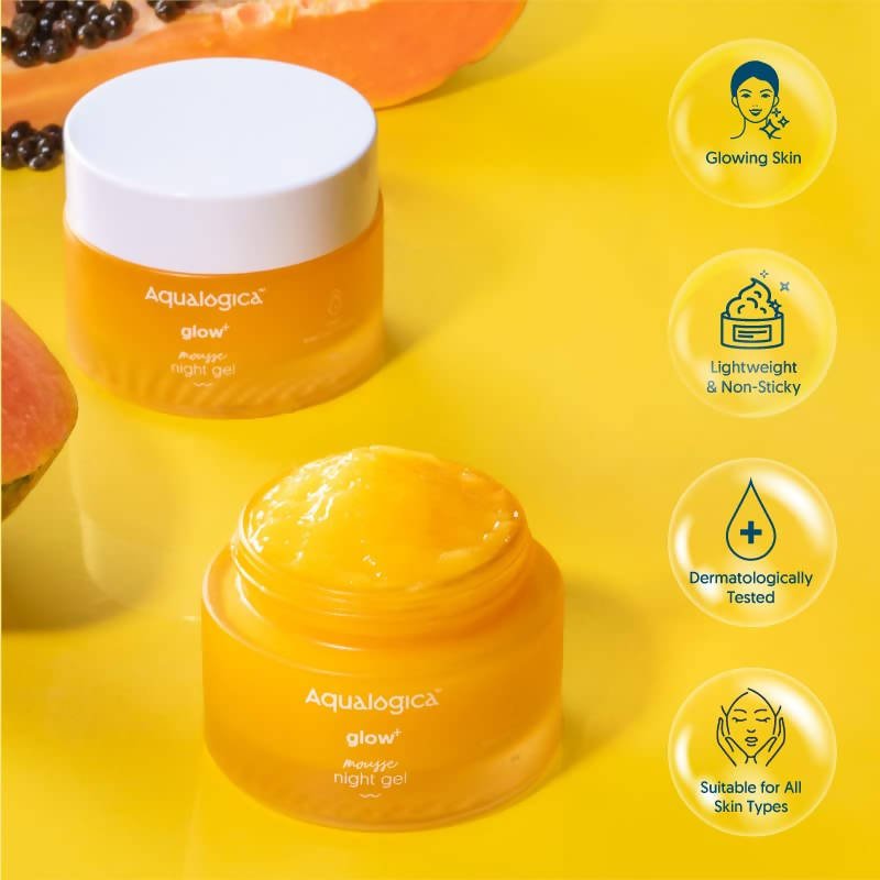 Aqualogica Glow+ Mousse Night Gel - Distacart