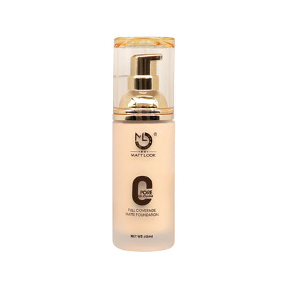Matt Look Zero Pore Oil Control Full Coverage Matte Foundation - Porcelain - Distacart