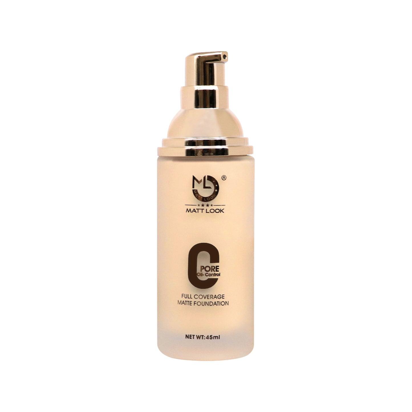Matt Look Zero Pore Oil Control Full Coverage Matte Foundation - Warm Nude - Distacart