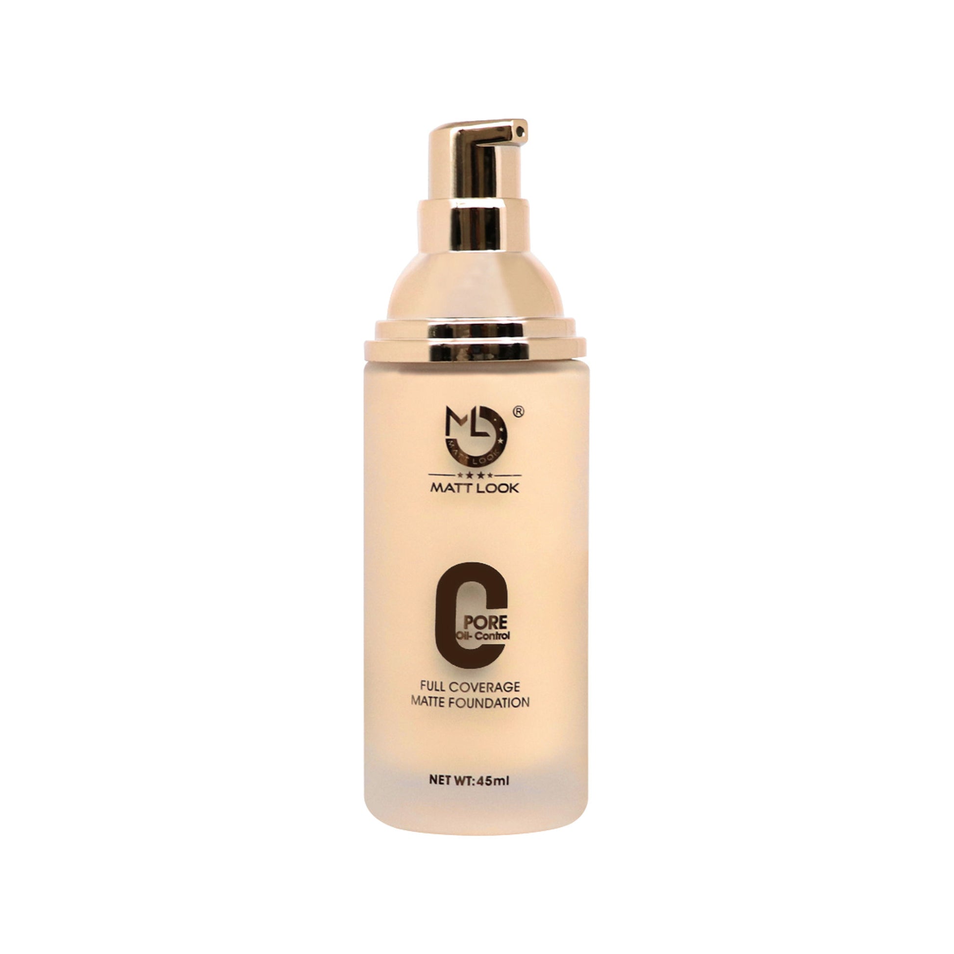 Matt Look Zero Pore Oil Control Full Coverage Matte Foundation - Warm Nude - Distacart
