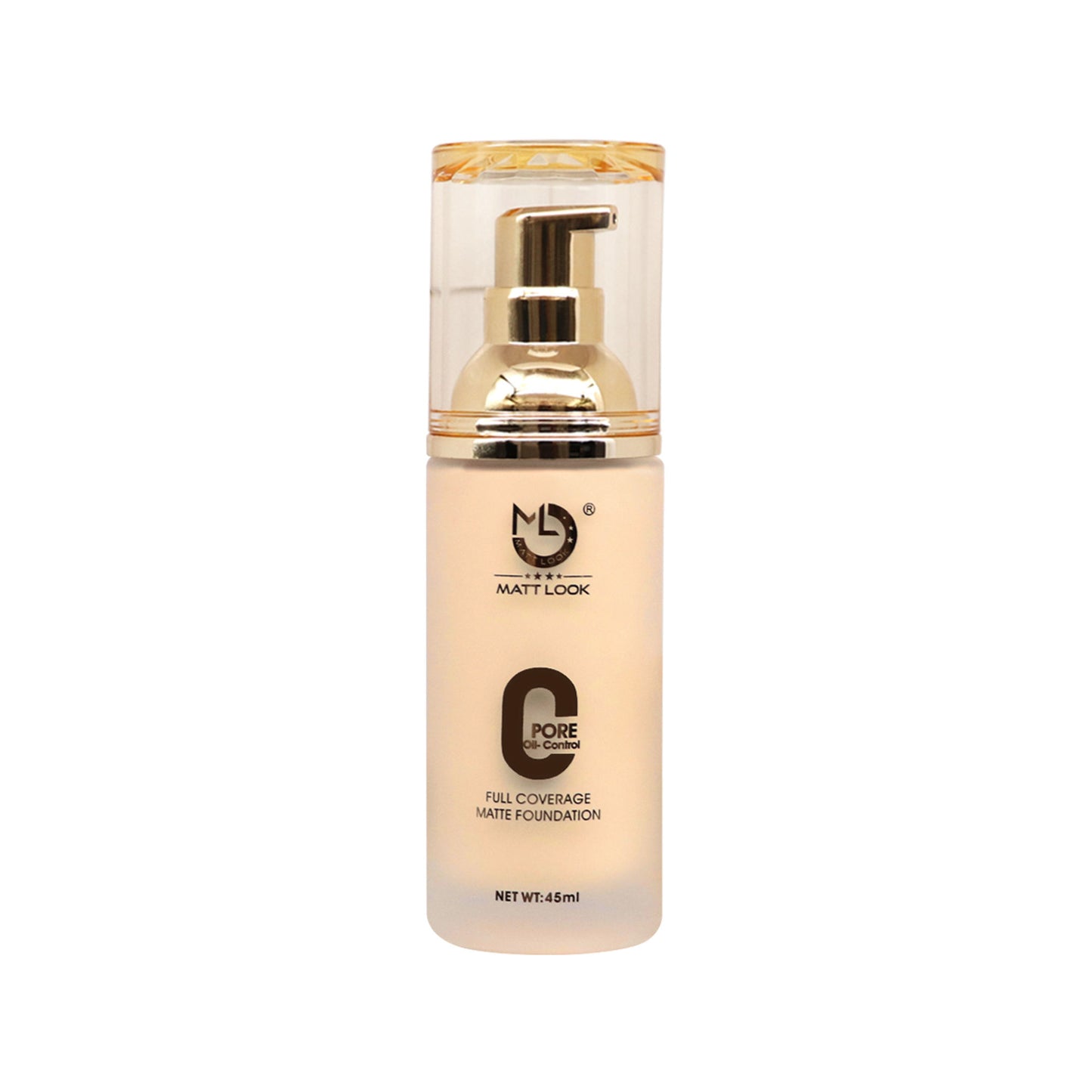 Matt Look Zero Pore Oil Control Full Coverage Matte Foundation - Warm Nude - Distacart