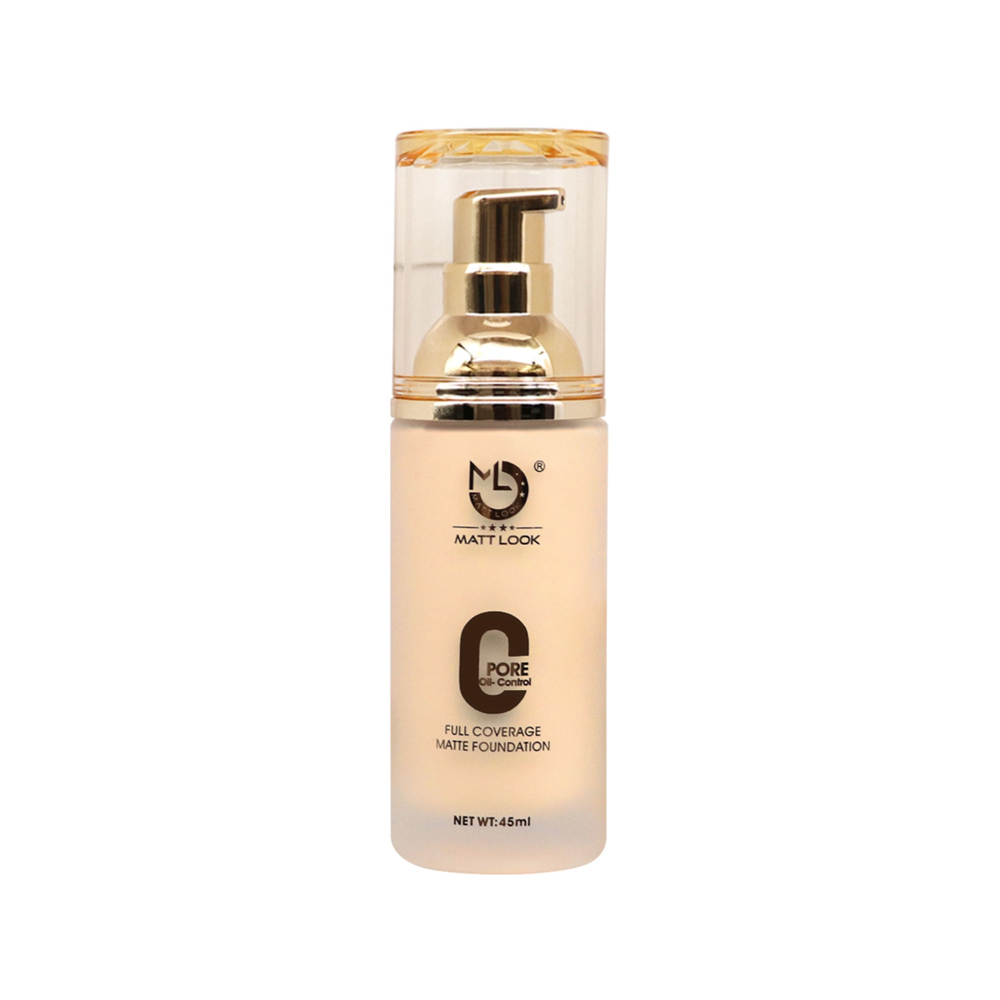 Matt Look Zero Pore Oil Control Full Coverage Matte Foundation - Warm Nude - Distacart
