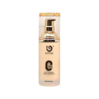 Matt Look Zero Pore Oil Control Full Coverage Matte Foundation - Warm Nude - Distacart