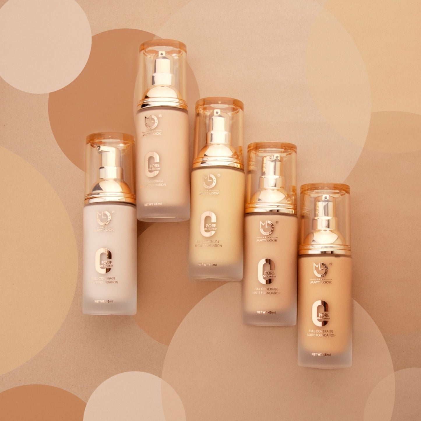 Matt Look Zero Pore Oil Control Full Coverage Matte Foundation - Warm Nude - Distacart
