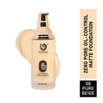 Thumbnail for Matt Look Zero Pore Oil Control Full Coverage Matte Foundation - Pure Beige