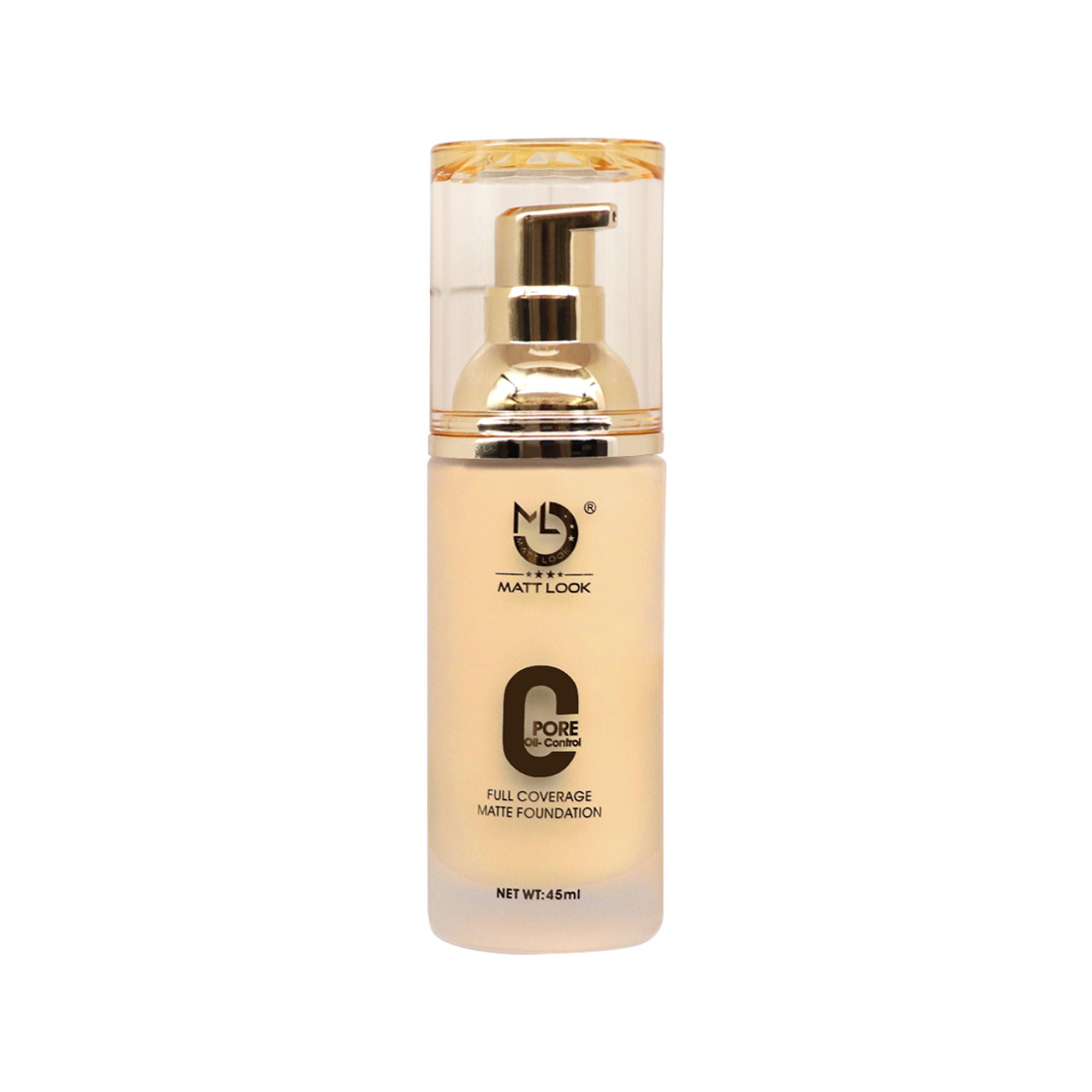 Matt Look Zero Pore Oil Control Full Coverage Matte Foundation - Golden Caramel