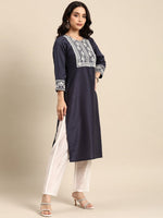 Thumbnail for All About You Women Ethnic Motifs Embroidered Kurta With Trousers & With Dupatta - Distacart