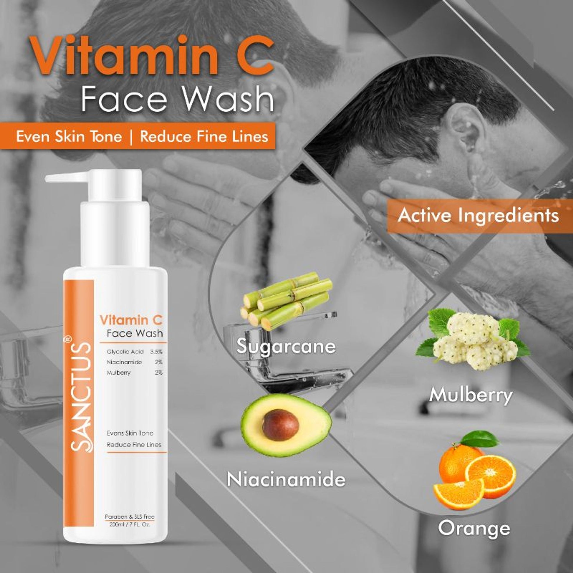 SANCTUS Vitamin C Face Wash - Distacart