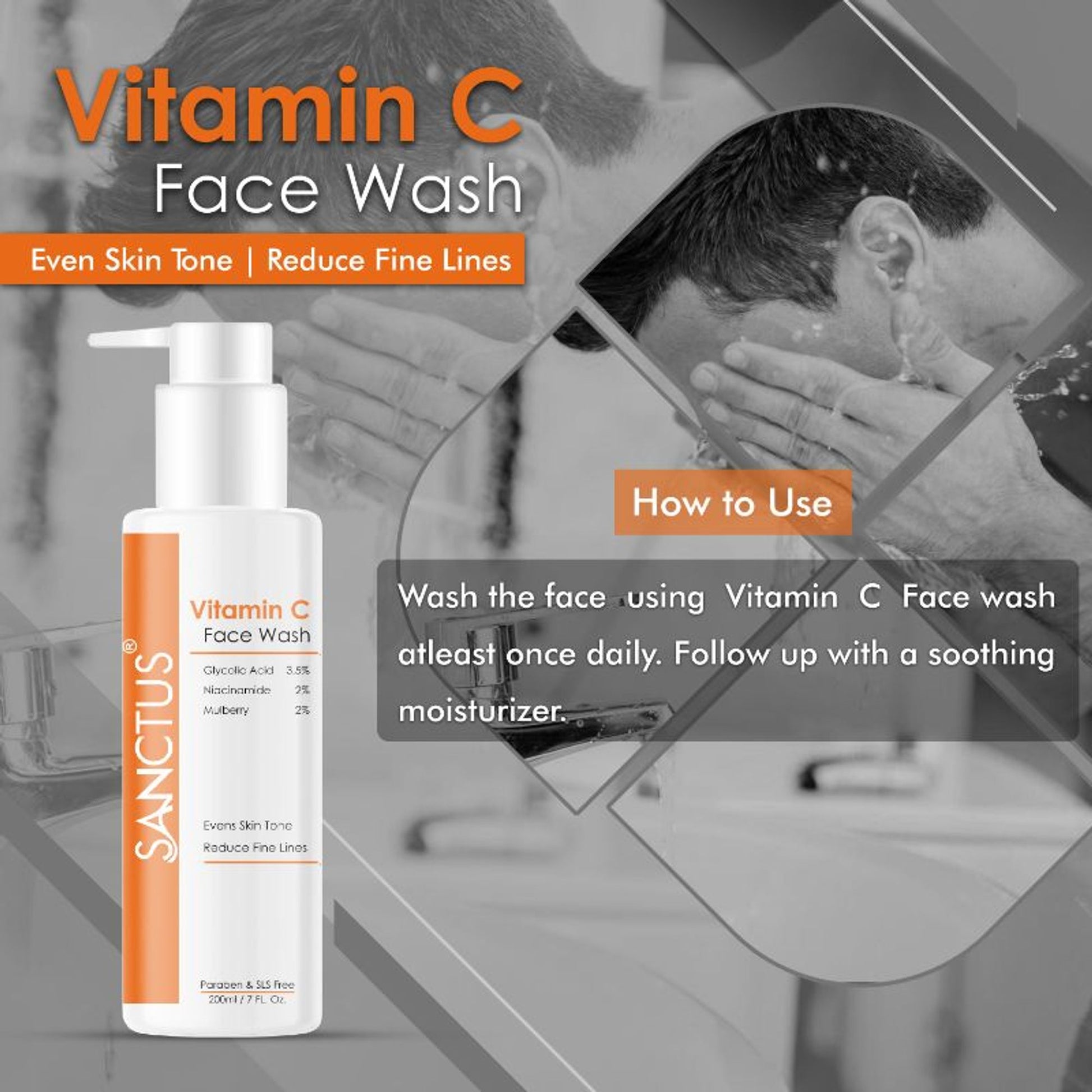 SANCTUS Vitamin C Face Wash - Distacart