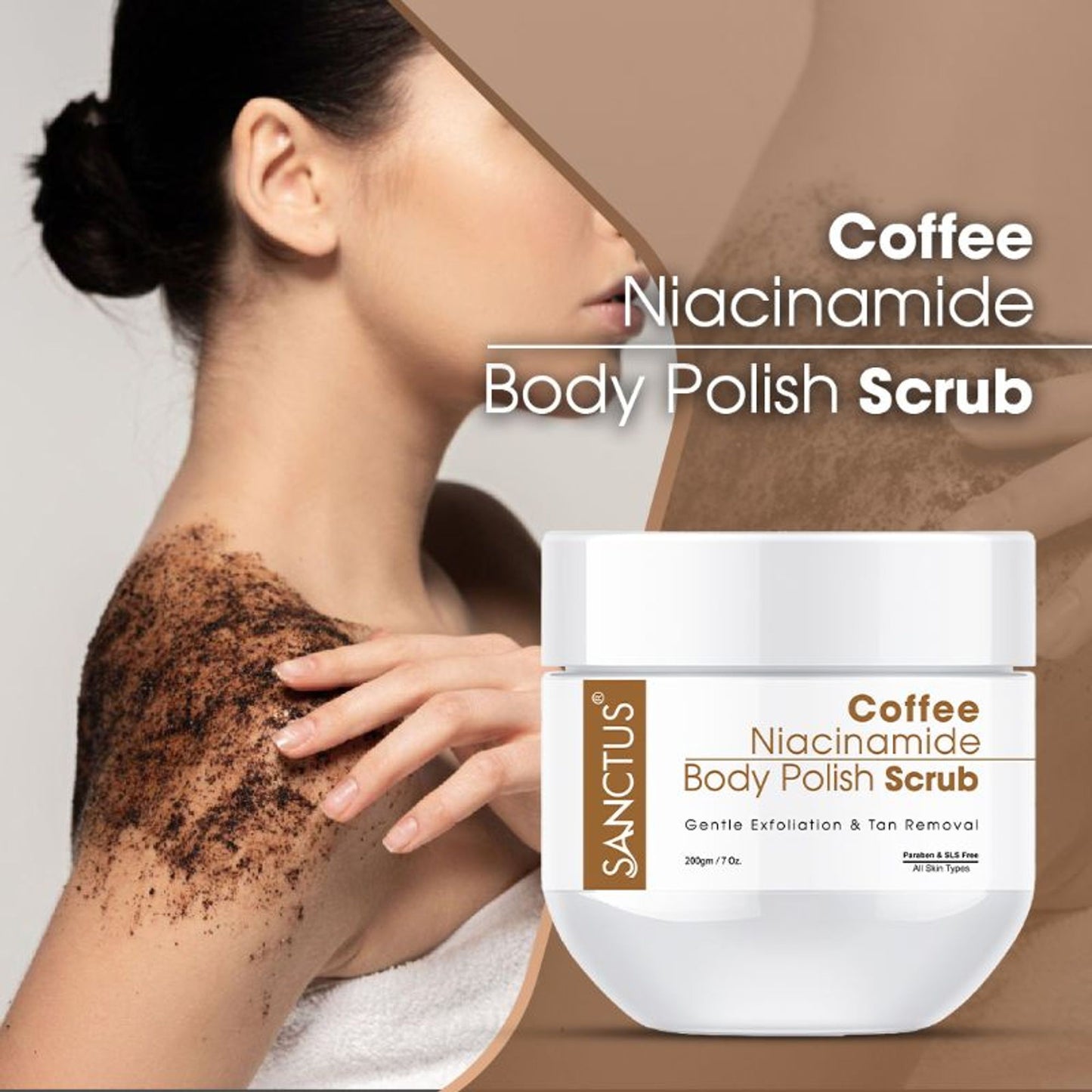 SANCTUS Coffee Niacinamide Body Polish Scrub - Distacart