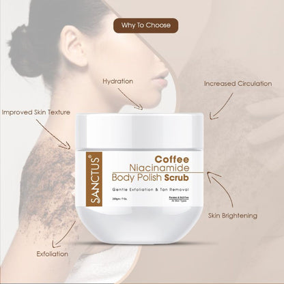 SANCTUS Coffee Niacinamide Body Polish Scrub - Distacart