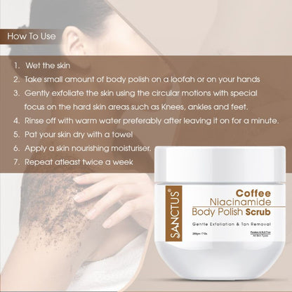 SANCTUS Coffee Niacinamide Body Polish Scrub - Distacart