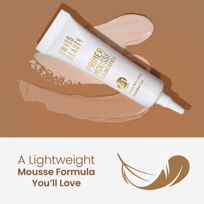 Swiss Beauty Primer Mousse Foundation - 07 Warm Fawn - Distacart