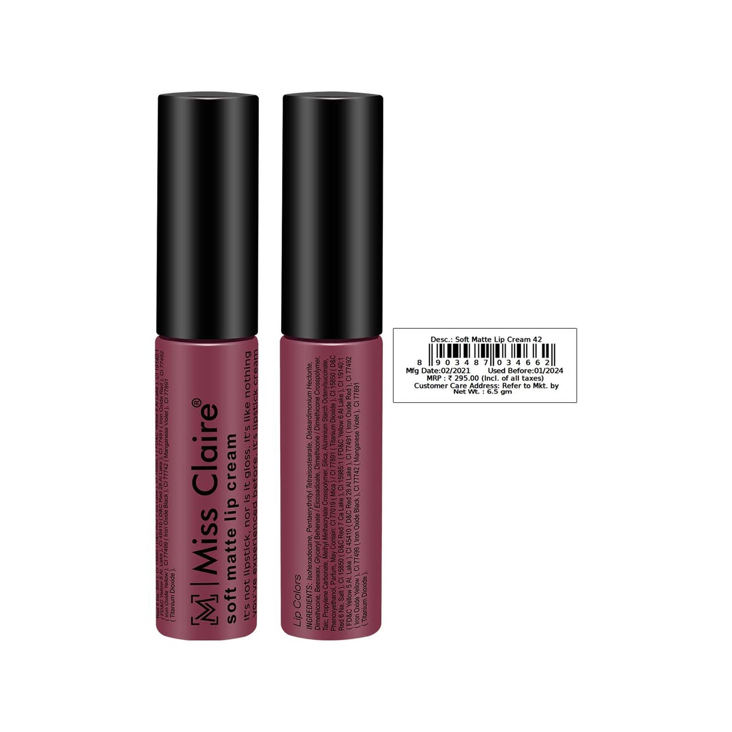 Miss Claire Soft Matte Lip Cream - 42 - Distacart