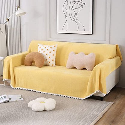 HOKIPO Chenille Sofa Cover Thick and Soft Throw 3 Seater - Dista